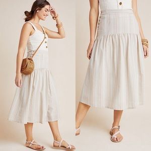 Anthropology evonna cream skirt